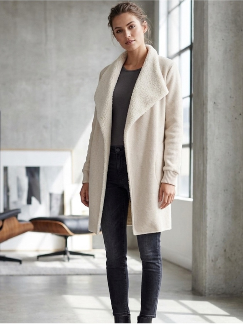 cupcakes & cashmere Cream‎ Teddy Jacket